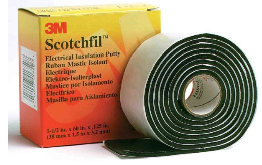 3M Scotchfil Black Synthetic Rubber Electrical Tape, 38mm x 1.5m