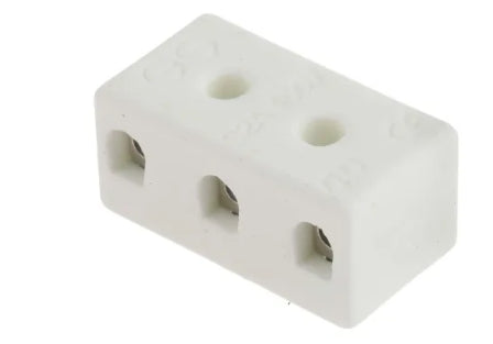 RS PRO Non-Fused Terminal Block, 3-Way, 32A, 12 AWG Wire, Screw Down T ...